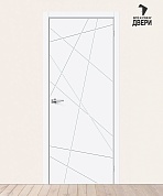 Межкомнатная дверь ПЭТ Граффити-5.Д.П White Silk
