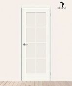 Межкомнатная дверь с экошпоном Прима-11.1 White Wood/Magic Fog