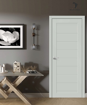 Межкомнатная дверь Эмалит Браво-21 Grey Matt