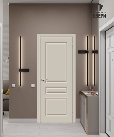 Межкомнатная крашеная дверь Скинни-14 Creamy