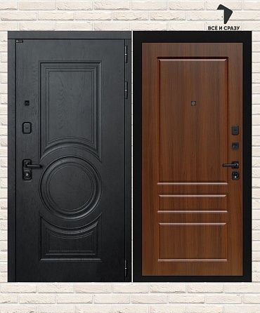Входная дверь GRAND 03 — Орех бренди 205х88 Левая