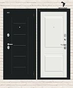 Металлическая дверь Некст Kale Букле чёрное/Off-white