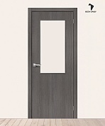 Межкомнатная дверь с экошпоном Браво-7 Grey Melinga/Magic Fog