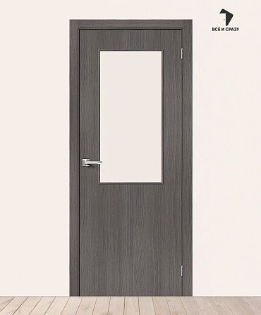 Межкомнатная дверь с экошпоном Браво-7 Grey Melinga/Magic Fog 400х2000 мм