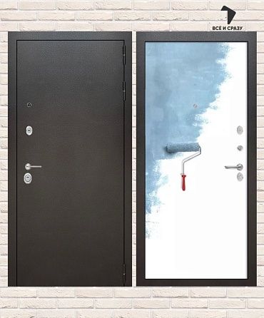 Входная дверь SILVER 28 — Грунт под покраску 205х88 Левая