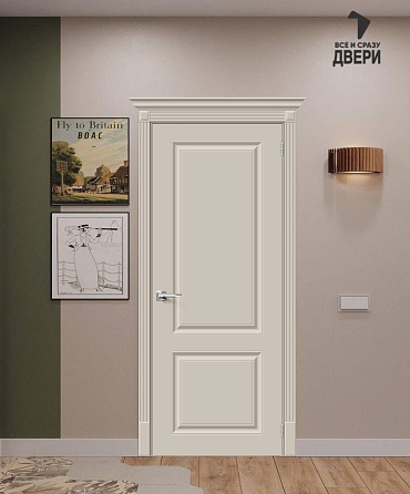 Межкомнатная крашеная дверь Скинни-12 Creamy