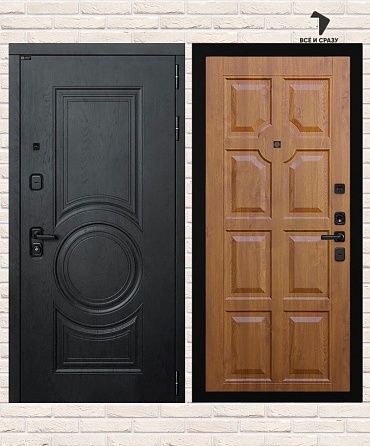 Входная дверь GRAND 17 — Голден ОАК (Винорит) 205х88 Левая