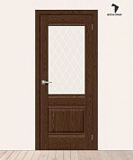 Межкомнатная дверь с экошпоном Прима-3 Brown Dreamline/White Сrystal