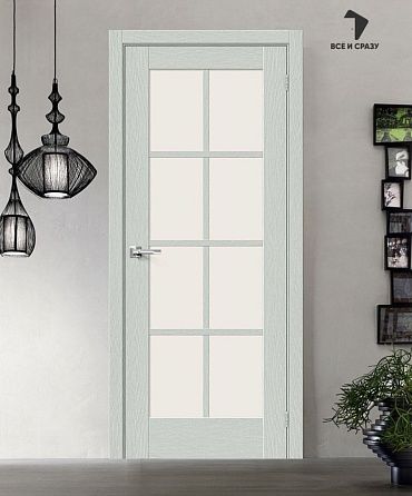 Межкомнатная дверь с экошпоном Прима-11.1 Grey Wood/Magic Fog