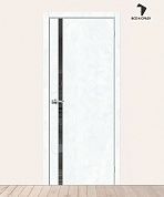 Межкомнатная дверь с экошпоном Браво-1.55 Snow Art/Mirox Grey