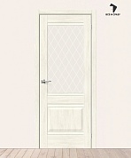 Межкомнатная дверь с экошпоном Прима-3 Nordic Oak/White Сrystal