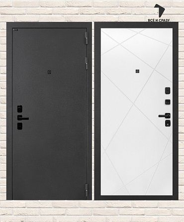 Входная дверь АКУСТИК 24 — Белый софт 205х88 Левая