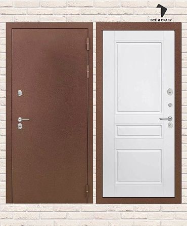 Входная дверь ТЕРМО МАГНИТ 03 — Белый софт 205х88 Левая