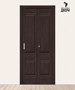 Межкомнатная складная дверь с экошпоном Прима-2 Wenge Melinga