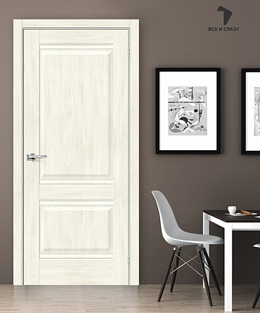 Межкомнатная дверь с экошпоном Прима-2 Nordic Oak