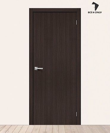 Межкомнатная дверь с экошпоном Браво-0 Wenge Melinga 550х1900 мм