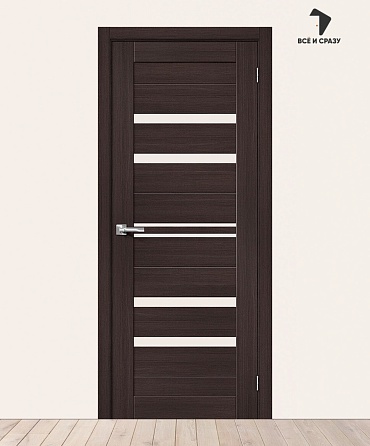Межкомнатная дверь с экошпоном Браво-30 Wenge Melinga/Magic Fog 600х2000 мм
