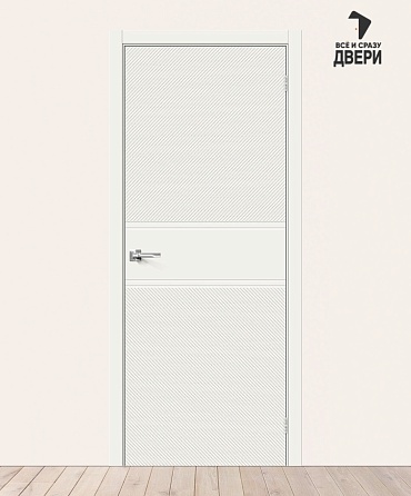 Межкомнатная крашеная дверь Граффити-27 Whitey 600х2000 мм