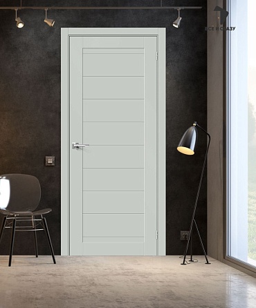 Межкомнатная дверь Эмалит Браво-21 Grey Matt