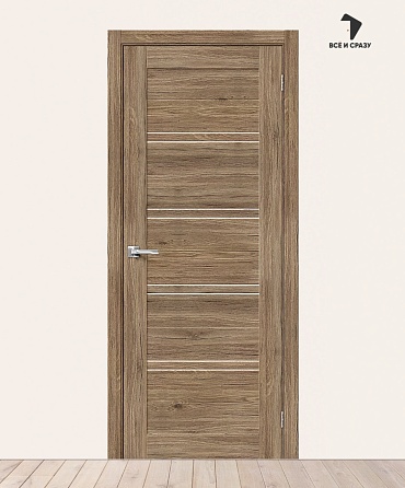 Межкомнатная дверь с экошпоном Браво-28 Original Oak/Magic Fog 600х2000 мм