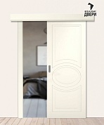 Межкомнатная дверь-купе Эмалит Париж 4 Софт панакота