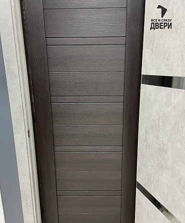 Межкомнатная дверь с экошпоном Браво-28 Wenge Melinga/Magic Fog