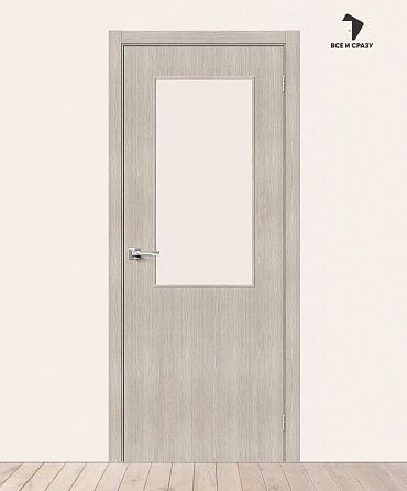 Межкомнатная дверь с экошпоном Браво-7 Cappuccino Melinga/Magic Fog 400х2000 мм