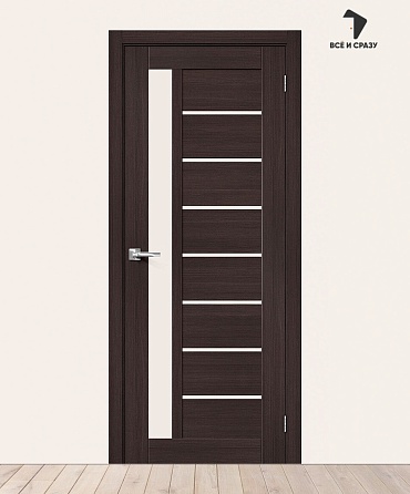 Межкомнатная дверь с экошпоном Браво-27 Wenge Melinga/Magic Fog 600х2000 мм