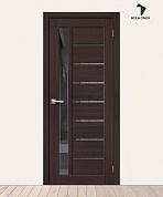 Межкомнатная дверь с экошпоном Браво-27 Wenge Melinga/Mirox Grey