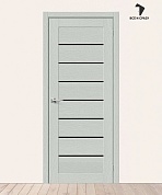 Межкомнатная дверь с экошпоном Браво-22 Grey Wood/Black Star