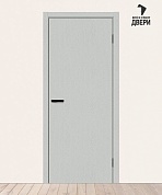 Межкомнатная нестандартная дверь ПЭТ Браво-0.П Grey Silkwood (Высота 210 см)