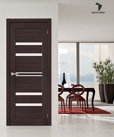 Межкомнатная дверь с экошпоном Браво-30 Wenge Melinga/Magic Fog