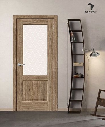 Межкомнатная дверь с экошпоном Неоклассик-33 Original Oak / White Сrystal