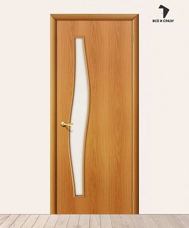 Межкомнатная ламинированная дверь 6С миланский орех 600х2000 мм
