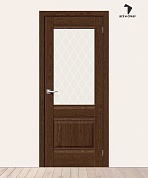 Межкомнатная дверь с экошпоном Прима-3 Brown Dreamline/White Сrystal
