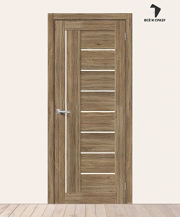 Межкомнатная дверь с экошпоном Браво-29 Original Oak/Magic Fog 600х2000 мм