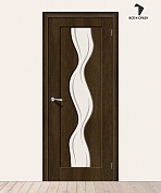 Межкомнатная дверь с ПВХ-пленкой Вираж-2 Dark Barnwood