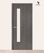 Межкомнатная дверь с экошпоном Браво-9 Grey Melinga/Magic Fog