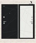Металлическая дверь Граффити-5 Букле черное/Super White