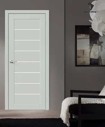 Межкомнатная дверь Эмалит Браво-22 Grey Matt/Magic Fog