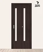 Межкомнатная складная дверь с экошпоном Браво-9 Wenge Melinga/Magic Fog