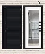 Металлическая дверь Джет-3 (RBE) Total Black/Snow Melinga