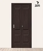 Межкомнатная складная дверь с экошпоном Прима-2 Wenge Melinga