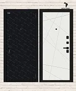 Металлическая дверь Кьюб (RBE) Total Black/Super White