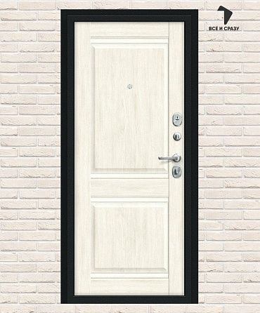 Металлическая дверь Некст Kale Букле чёрное/Nordic Oak