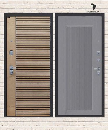 Входная дверь RITM 30 — АСТРОД Серый софт рельеф 205х88 Левая