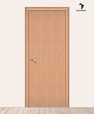 Межкомнатная шпонированная дверь Соло-0.V дуб 550х1900 мм