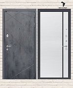 Входная дверь LOFT 22 — Белый софт, черная вставка