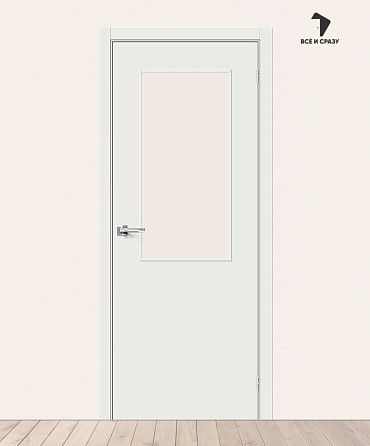 Межкомнатная дверь с покрытием винил Браво-7 Super White/Magic Fog 400х2000 мм
