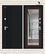 Металлическая дверь Thermo Флэш Декор-2 Букле чёрное/Wenge Veralinga